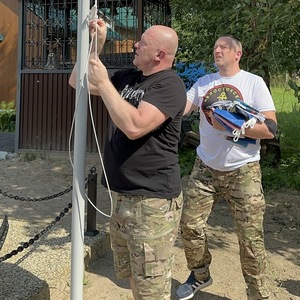 Подготовка к открытию памятника Морским Солдатам